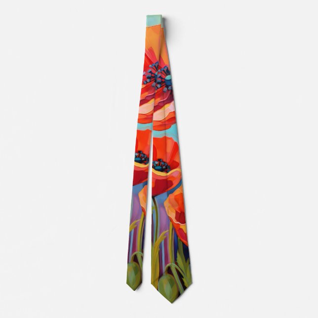 Corbata Amapolas rojas (Reverso)