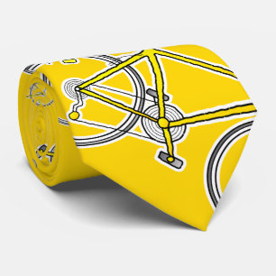 Corbata amarilla de bicicleta de carreras, regalo