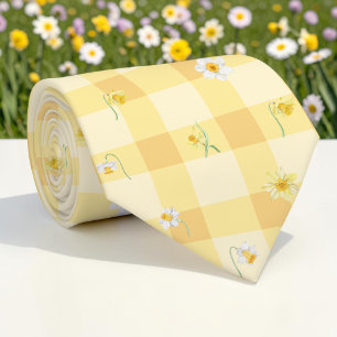 Corbata Amarilla Floral de Primavera de Temporada