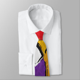 Corbata Amarillo Abstracto de cuello