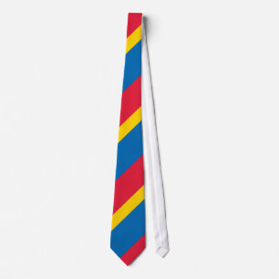 Corbata Amarillo azul y rojo rayados