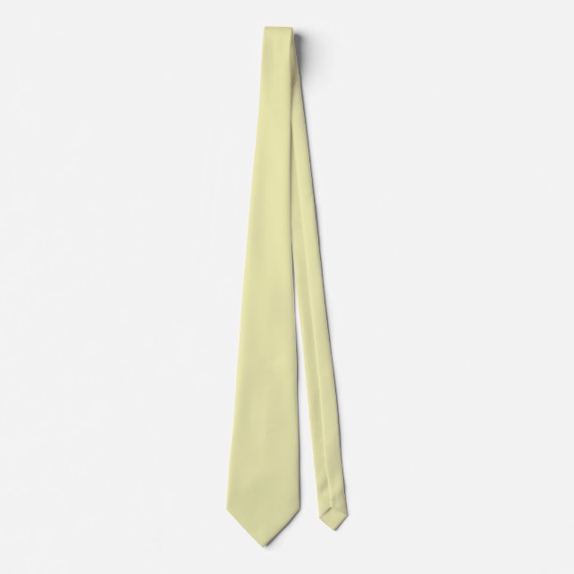 Corbata Amarillo Cera Color Sólido (Anverso)