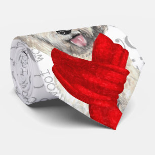 Corbata Amarillo Labradoodle Gracioso Woof Navidades Perro