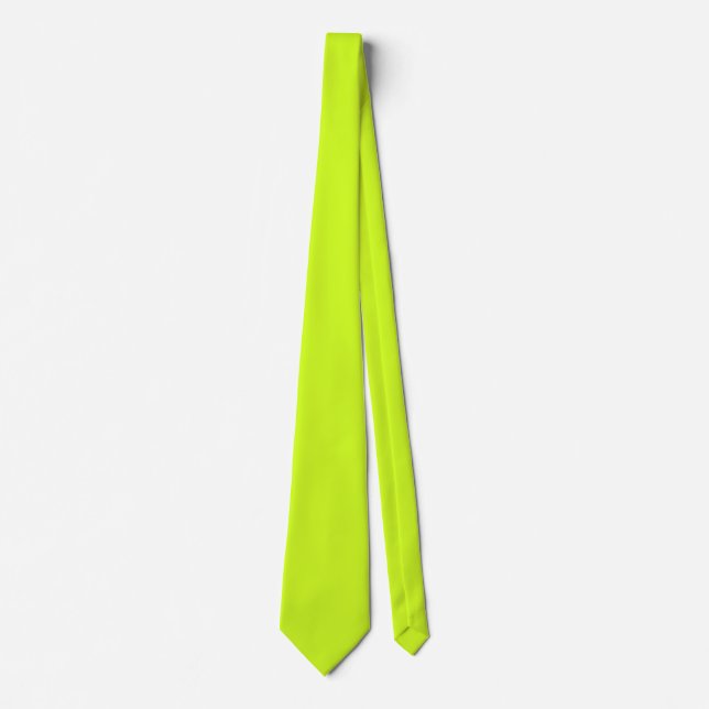 Corbata Amarillo limón (color sólido) (Anverso)