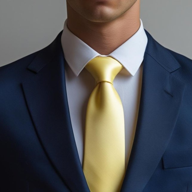 Corbata amarillo mantequilla - color sólido (Subido por el creador)