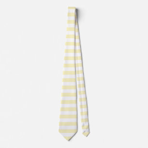 Corbata Amarillo Mantequilla y Rayas Blancas