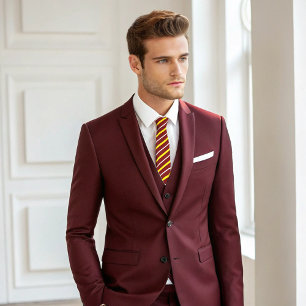 Corbata Amarillo púrpura formal y rayas blancas