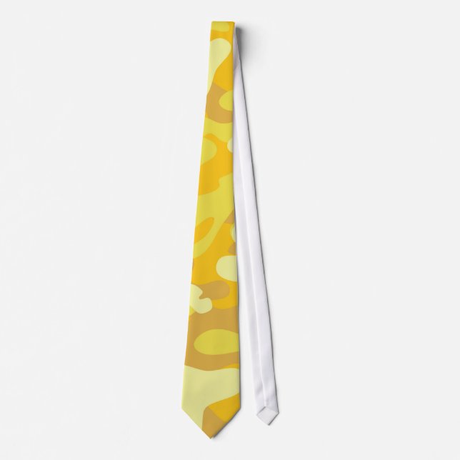 Corbata Amarillo y diseño de Camo del oro (Anverso)