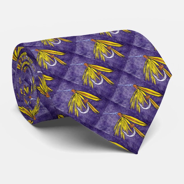 Corbata "Amarillo y Oro" trucha humeante (Enrollado)