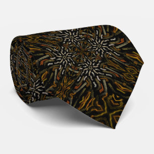 Corbata Amarillos Dorados Cremosos Patrón Rastrillado Sobr