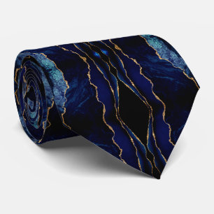 Corbata Amarre de cuello moderno de oro azul de la marina