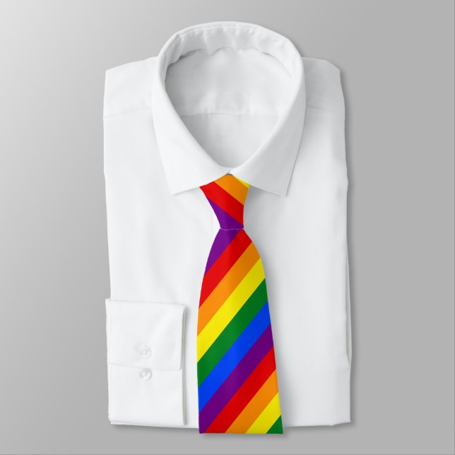 Corbata Amarre del cuello con bandera arco iris (Atado)