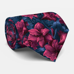 Corbata Amaryllis Floral Esposo Boda Tropical 