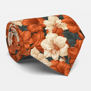 Corbata Amaryllis Floral Husband Clásico Boda