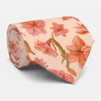 Corbata Amaryllis Floral Novia Padre Boda Tropical
