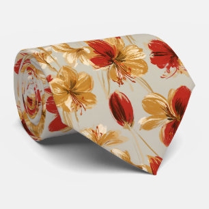 Corbata Amaryllis Floral Padrino Clásico Boda