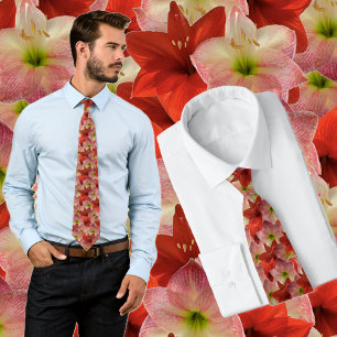 Corbata Amaryllis Flower Nece Tie
