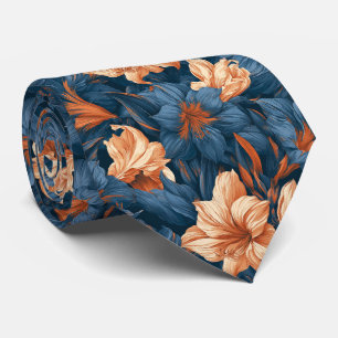Corbata Amaryllis Print Día del Padre Boda Vintage