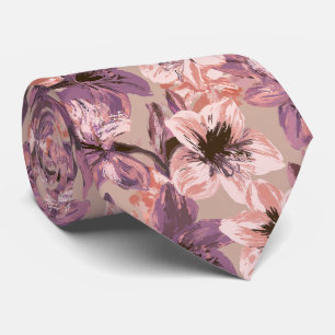 Corbata Amaryllis Print Groom Boda Moderna