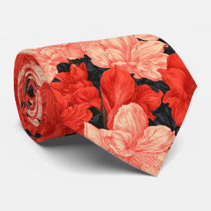 Corbata Amaryllis Print Novio Minimalista Boda