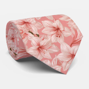 Corbata Amaryllis Print Padrinos Boda Moderna 