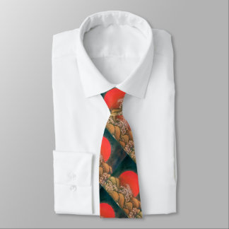 Corbata AMATERASU, SUN GODDESS Red Black Brown
