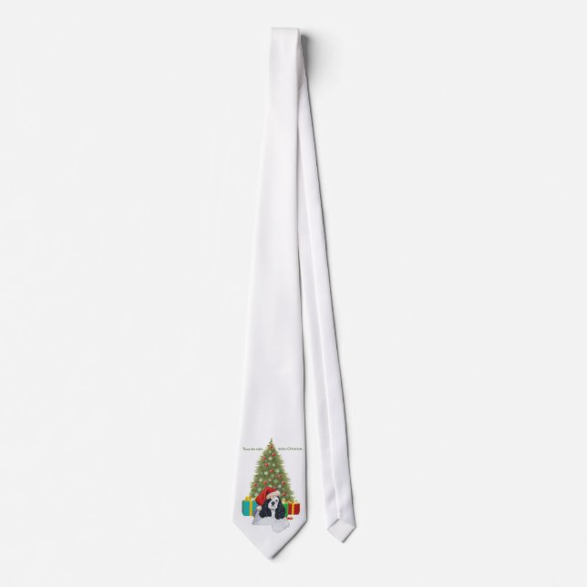 Corbata American Cocker Spaniel Navidad (Anverso)