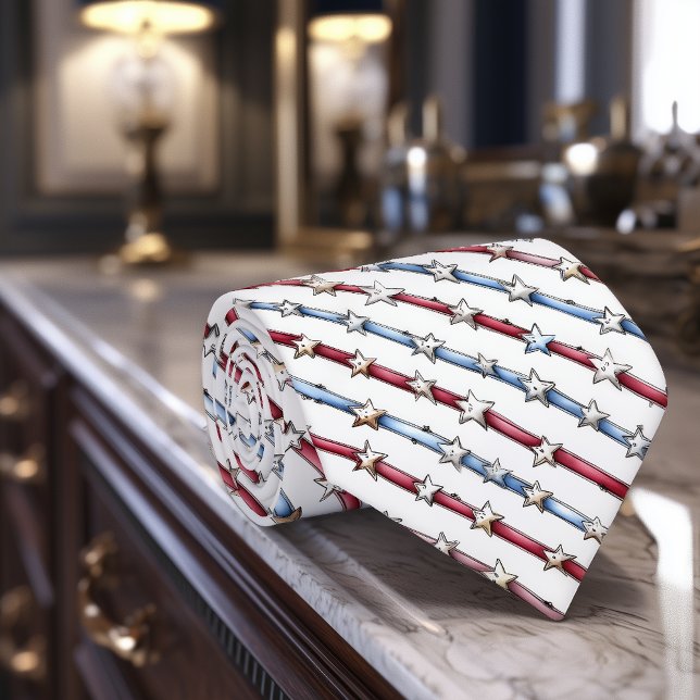 Corbata Americana Stripes con estrellas (Subido por el creador)