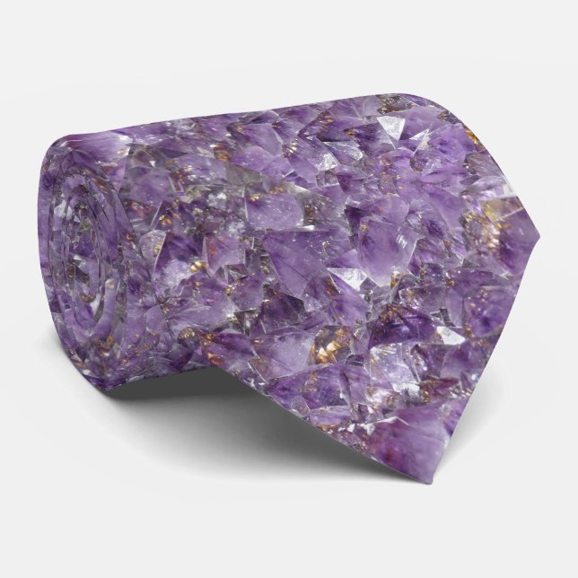 Corbata Amethyst Abstract Pattern (Enrollado)