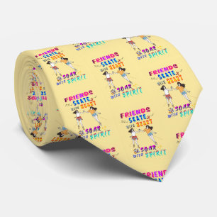 Corbata Amigos Accesorio Patinar Con Corazón Volar Con Esp