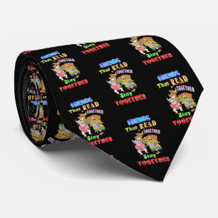 Corbata Amigos que leen juntos permanecen juntos