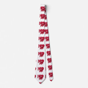 Corbata Amo a Jesús Corazón Rojo