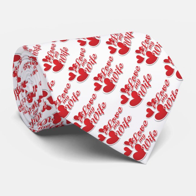 Corbata Amo a mi esposa Valentine (Enrollado)