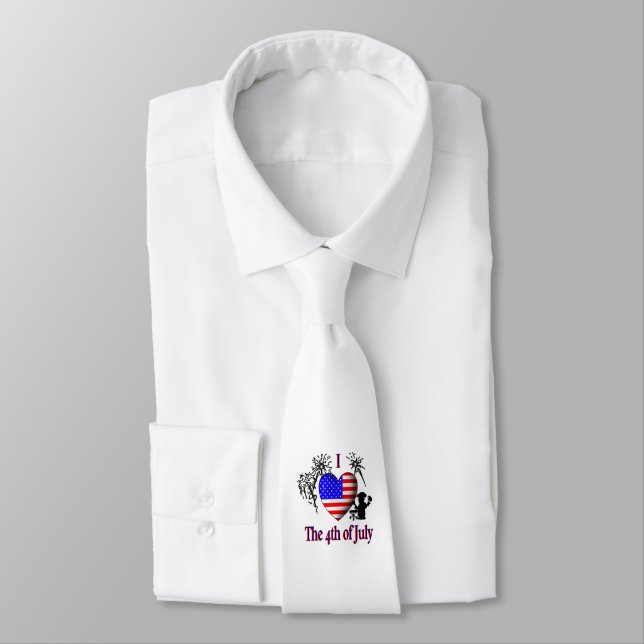 Corbata Amo el 4 de julio (Atado)