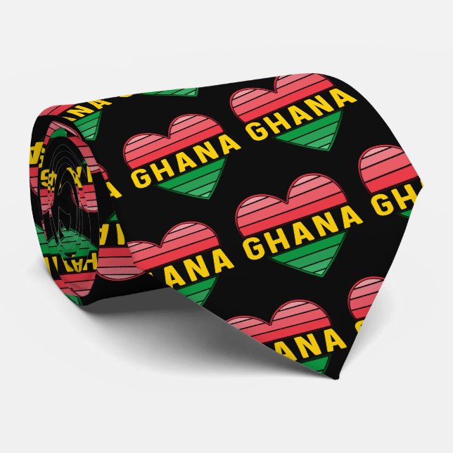 Corbata Amo Ghana, Corazón Ghanés (Enrollado)