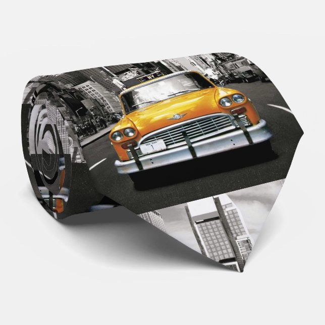 Corbata Amo NYC - taxi de Nueva York (Enrollado)