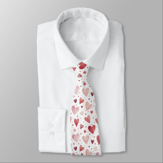 Corbata Amor en acuarela - Patrón caprichoso