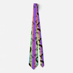 Corbata Amor esgrimible Xoxo Corazón Stripe Cuello Tira
