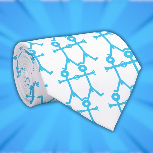 Corbata Amor Icono Arte Hombres Azul (Modern Blue Love Men Icon 2006 Pattern Neck Tie)