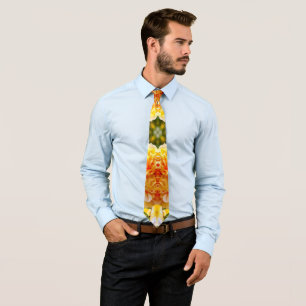 Corbata Amor interminable, patrón de rosa amarillo.