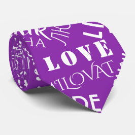 Corbata AMOR - Multi Language - Personalizable Internacion