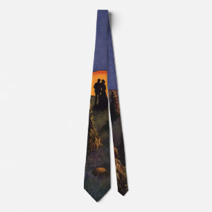 Corbata Amor y Romance Vintage, Beso de Luna de Cosecha