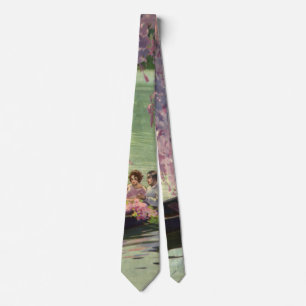 Corbata Amor y romance vintage, romántico paseo en canoa