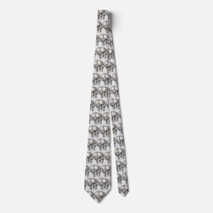 Corbata Anatomía Humana de Ciencia Vintage, Cráneo Antiguo