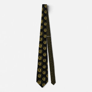 Corbata Anciano Escudo Oro Lechuza