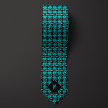 Corbata Anclaje náutico en barco<br><div class="desc">Corbata de estampado verde azulado y negro de colores vivos para los aficionados a la navegación o al velero. Se puede personalizar con un monograma. No deje de ver los calcetines que combinan con el mismo diseño para crear una gran combinación de regalos para el Día del Padre, cumpleaños u...</div>