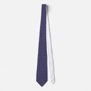 Corbata Anclas de oro en backgroud azul marino