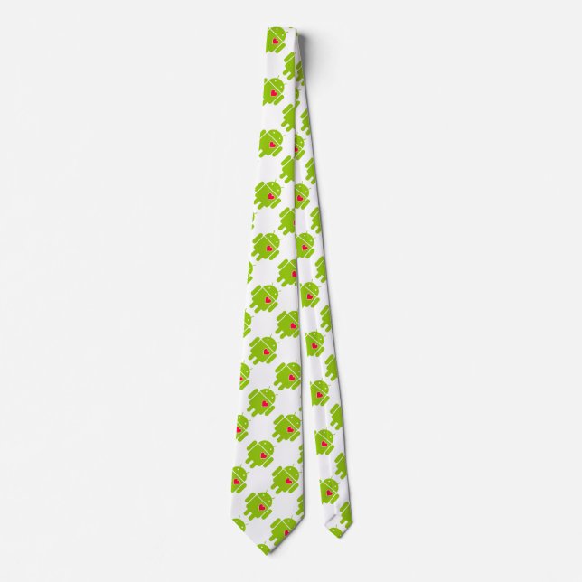 Corbata Android Robot con una moda cardíaca (Anverso)