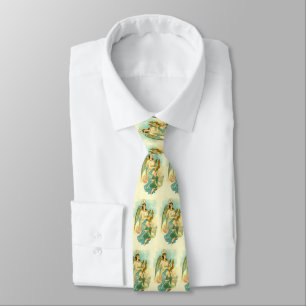 Corbata ángel de Navidad y niño