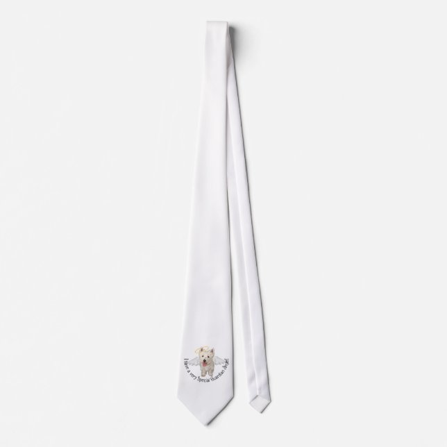 Corbata Ángeles Guardianes Westie (Anverso)